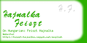 hajnalka feiszt business card